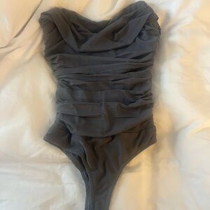 Grey Princess Polly Strapless Bodysuit